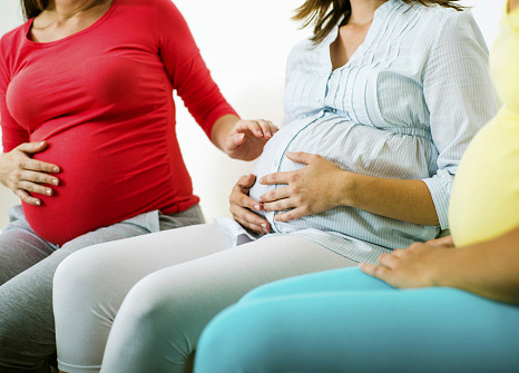 Pregnant women taking part in a workshop